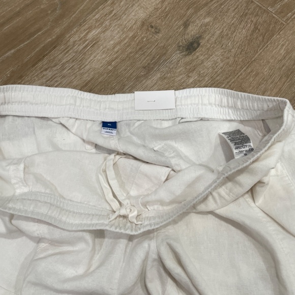 Old Navy Size XL linen elastic waist pull on white shorts womens - Picture 4 of 5